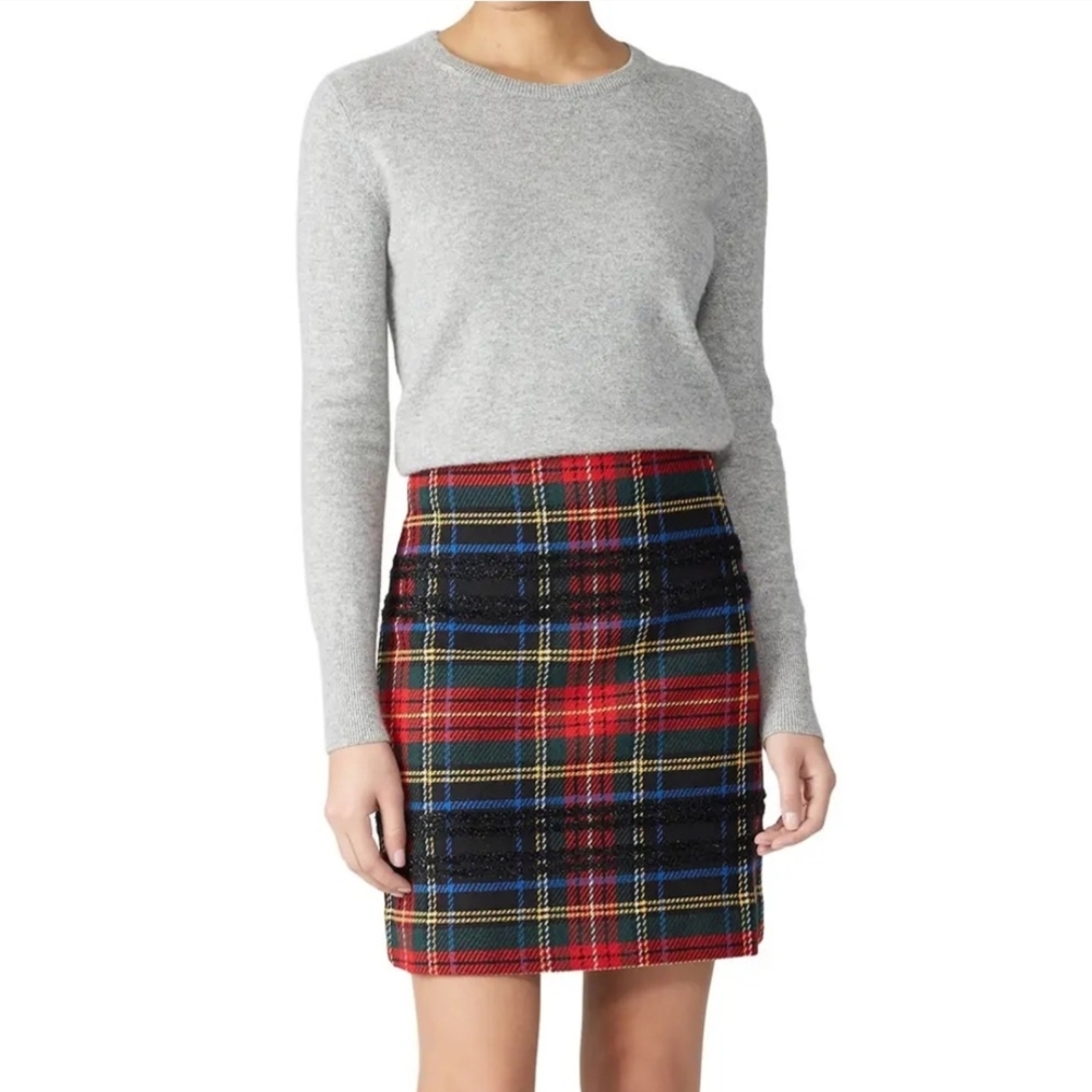 J. Crew Vibrant Tartan Mini Skirt